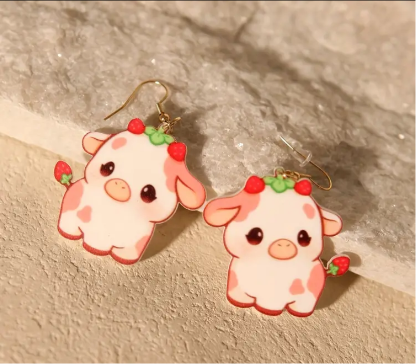 Kawaii Cow Earrings