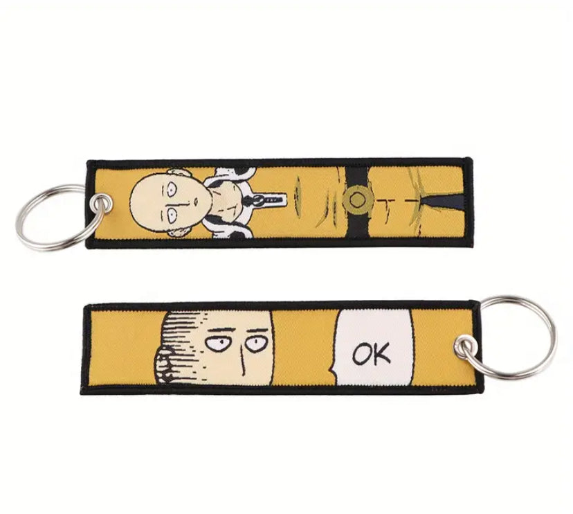 Saitama Embroidered Keychain