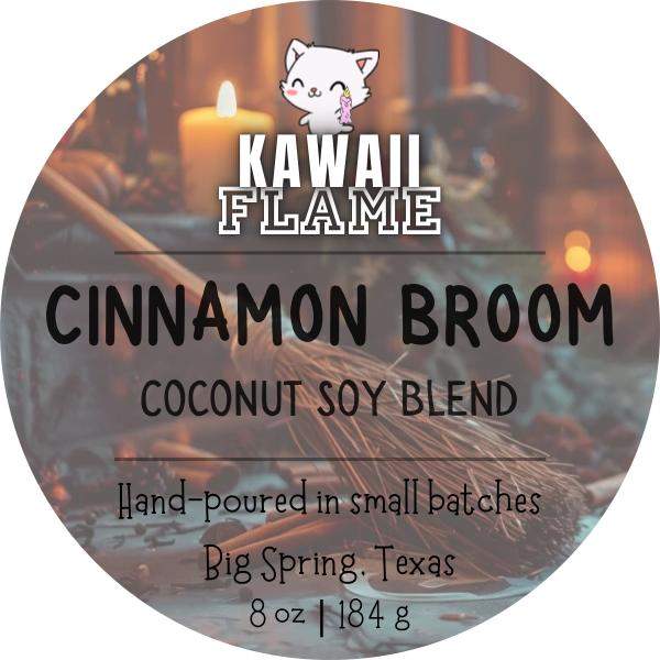 Cinnamon Broom Coconut Soy Blend Candle