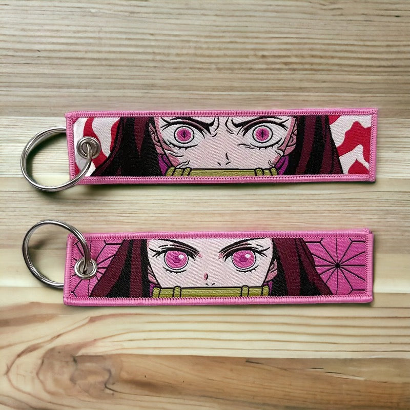 Nezuko Embroidered Keychain